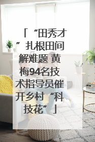 “田秀才”扎根田间解难题 黄梅94名技术指导员催开乡村“科技花”