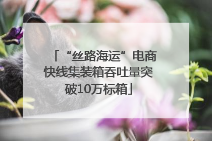 “丝路海运”电商快线集装箱吞吐量突破10万标箱