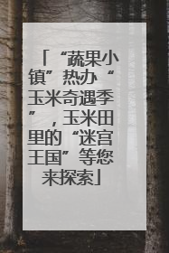 “蔬果小镇”热办“玉米奇遇季”，玉米田里的“迷宫王国”等您来探索