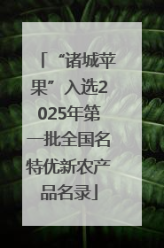 “诸城苹果”入选2025年第一批全国名特优新农产品名录