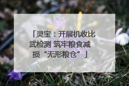 灵宝：开展机收比武检测 筑牢粮食减损“无形粮仓”