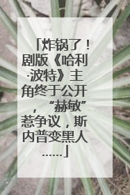 炸锅了！剧版《哈利·波特》主角终于公开，“赫敏”惹争议，斯内普变黑人……