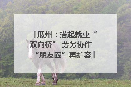 瓜州：搭起就业“双向桥” 劳务协作“朋友圈”再扩容