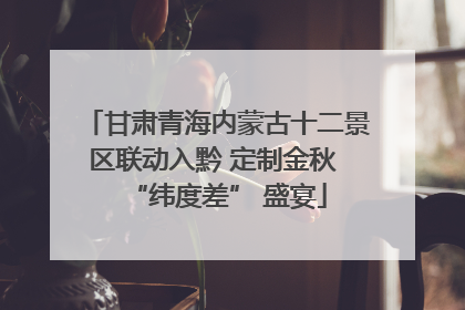甘肃青海内蒙古十二景区联动入黔 定制金秋 “纬度差” 盛宴
