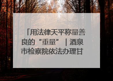 用法律天平称量善良的“重量”｜酒泉市检察院依法办理甘肃首例社区矫正对象见义勇为减刑案
