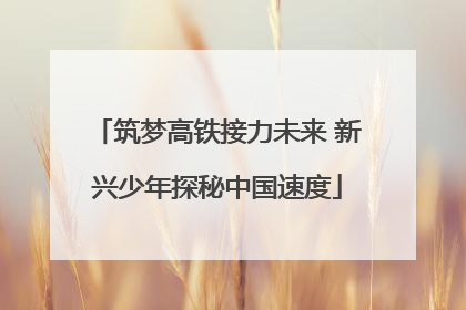 筑梦高铁接力未来 新兴少年探秘中国速度
