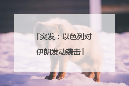 突发：以色列对伊朗发动袭击