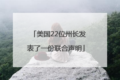 美国22位州长发表了一份联合声明