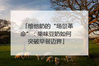 维他奶的“场景革命”：果味豆奶如何突破早餐边界