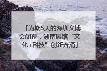 为期5天的深圳文博会闭幕，湖南展馆“文化+科技”创新奔涌