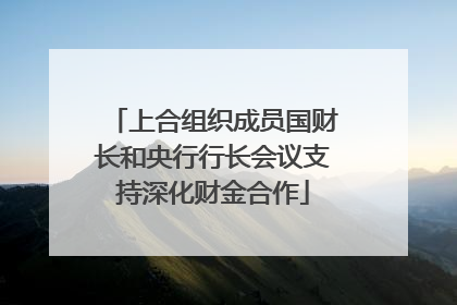 上合组织成员国财长和央行行长会议支持深化财金合作
