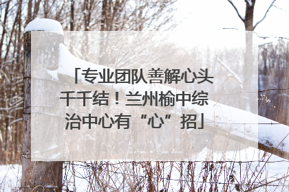 专业团队善解心头千千结！兰州榆中综治中心有“心”招