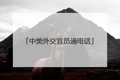 中美外交官员通电话