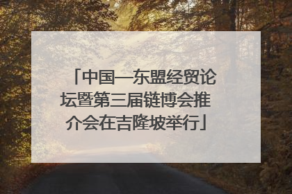 中国—东盟经贸论坛暨第三届链博会推介会在吉隆坡举行