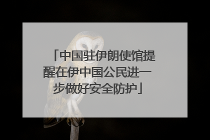 中国驻伊朗使馆提醒在伊中国公民进一步做好安全防护