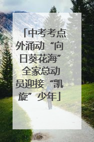中考考点外涌动“向日葵花海” 全家总动员迎接“凯旋”少年