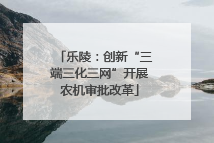 乐陵：创新“三端三化三网”开展农机审批改革