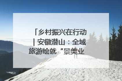乡村振兴在行动｜安徽潜山：全域旅游绘就“景美业兴民富”新画卷