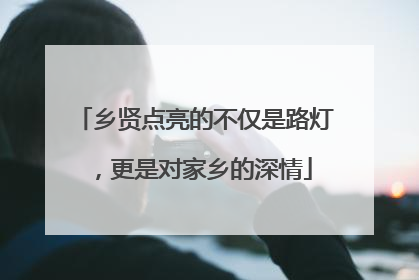 乡贤点亮的不仅是路灯，更是对家乡的深情