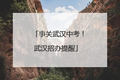 事关武汉中考！武汉招办提醒