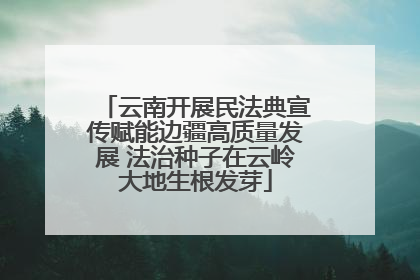 云南开展民法典宣传赋能边疆高质量发展 法治种子在云岭大地生根发芽