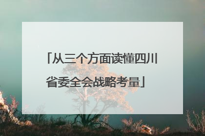 从三个方面读懂四川省委全会战略考量