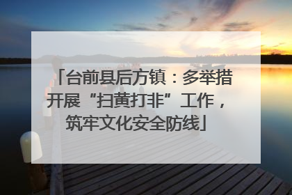 台前县后方镇：多举措开展“扫黄打非”工作，筑牢文化安全防线