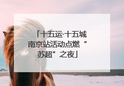 十五运·十五城南京站活动点燃“苏超”之夜