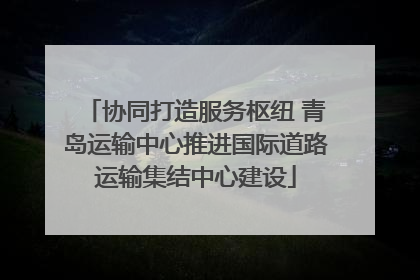 协同打造服务枢纽 青岛运输中心推进国际道路运输集结中心建设