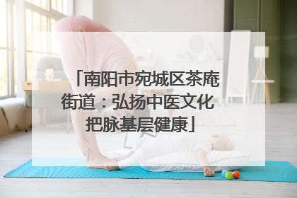 南阳市宛城区茶庵街道：弘扬中医文化 把脉基层健康