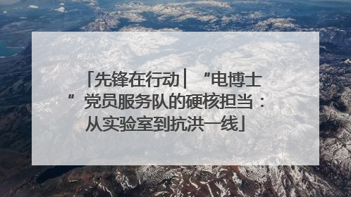 先锋在行动 ▏“电博士”党员服务队的硬核担当：从实验室到抗洪一线