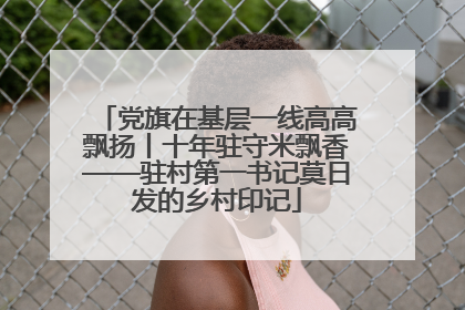 党旗在基层一线高高飘扬丨十年驻守米飘香——驻村第一书记莫日发的乡村印记