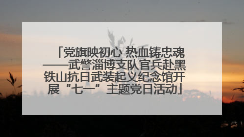 党旗映初心 热血铸忠魂——武警淄博支队官兵赴黑铁山抗日武装起义纪念馆开展“七一”主题党日活动