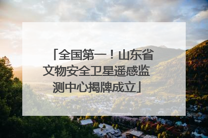 全国第一！山东省文物安全卫星遥感监测中心揭牌成立