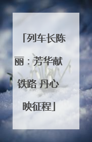 列车长陈丽：芳华献铁路 丹心映征程