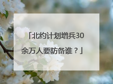 北约计划增兵30余万人要防备谁？