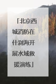 北京西城消防在什刹海开展水域救援演练