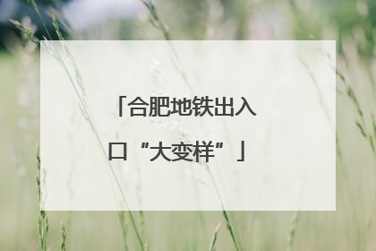 合肥地铁出入口“大变样”