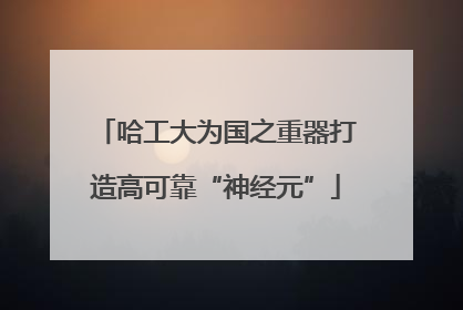 哈工大为国之重器打造高可靠“神经元”