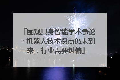 围观具身智能学术争论：机器人技术拐点仍未到来，行业需要纠偏