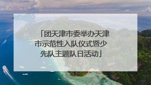 团天津市委举办天津市示范性入队仪式暨少先队主题队日活动