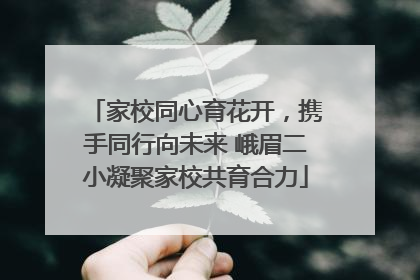 家校同心育花开，携手同行向未来 峨眉二小凝聚家校共育合力