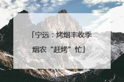 宁远：烤烟丰收季 烟农“赶烤”忙