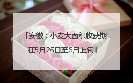 安徽：小麦大面积收获期在5月26日至6月上旬
