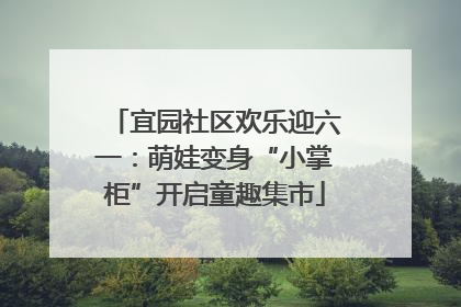 宜园社区欢乐迎六一：萌娃变身“小掌柜”开启童趣集市