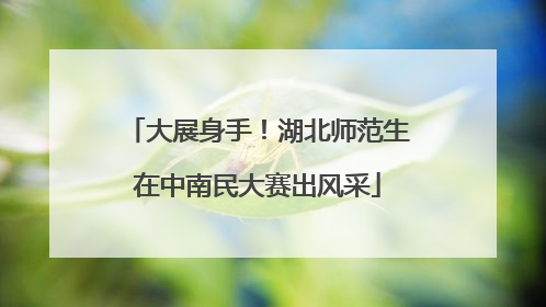 大展身手！湖北师范生在中南民大赛出风采