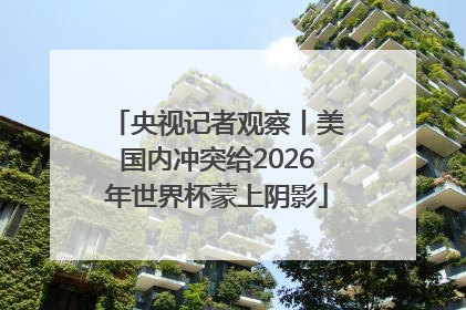 央视记者观察丨美国内冲突给2026年世界杯蒙上阴影