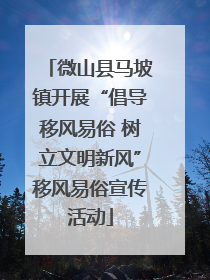 微山县马坡镇开展“倡导移风易俗 树立文明新风”移风易俗宣传活动