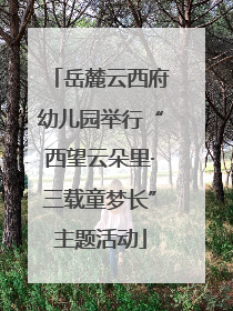 岳麓云西府幼儿园举行“西望云朵里·三载童梦长”主题活动
