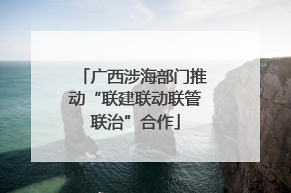 广西涉海部门推动“联建联动联管联治”合作